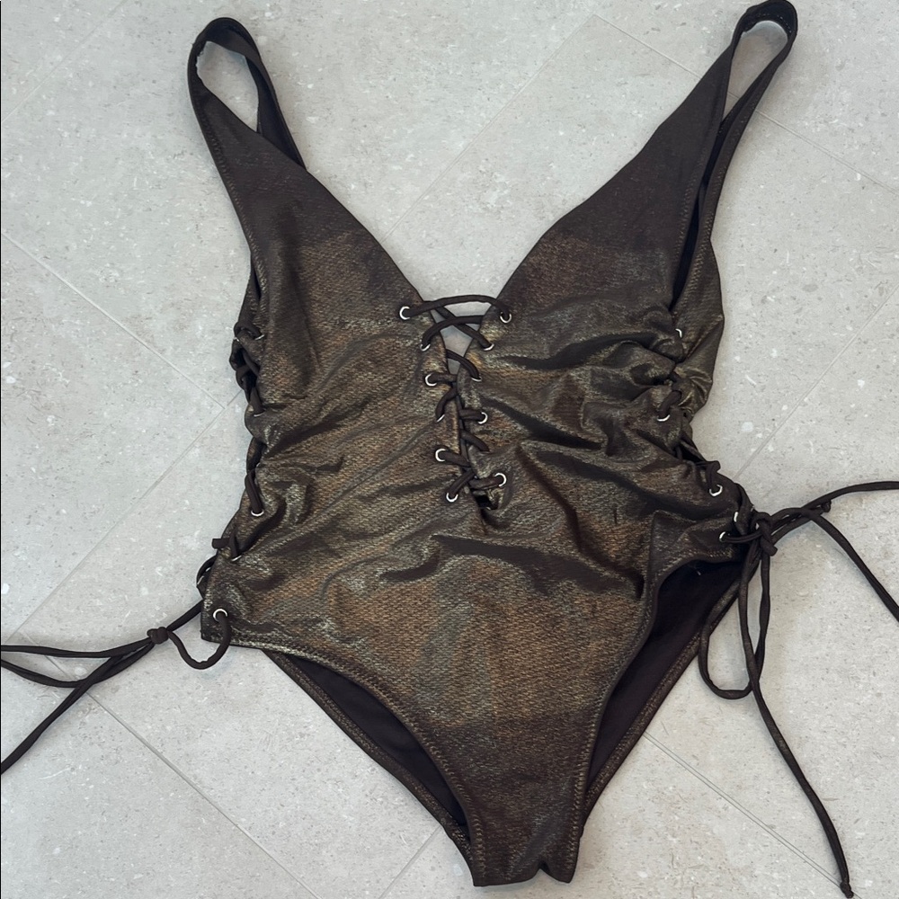 Source Unknown Metallic Swimsuit